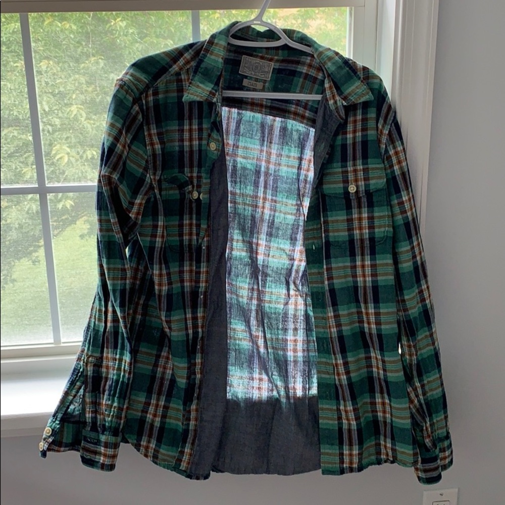 Green/Blue Lucky Brand Flannel